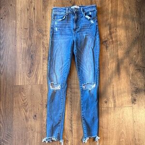 Abercrombie & Fitch Ripped Blue Skinny Jeans